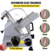 Commercial Meat Slicer, 320W Electric Deli Food Slicer, 12 inch Carbon Steel Blade Electric Food Slicer, V952-SYDRQPJ250W1ZKZOVV3