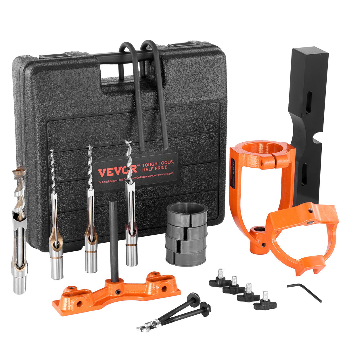 Mortising Attachment for Drill Press, 4 Model Drills Square Hole Chisel Set, Bench Drill Locator Set Mortise V952-SYDWQTJ5GCTCK4X2EV0