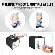 Photo Studio Light Box 3000-5600K 6 Double-Sided Color Backdrops, 31.5 x 31 x 31 cm V952-SYDXNJBH12IN5FUDGV9
