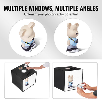 Photo Studio Light Box 3000-5600K 6 Double-Sided Color Backdrops, 31.5 x 31 x 31 cm V952-SYDXNJBH12IN5FUDGV9