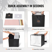Photo Studio Light Box 3000-5600K 6 Double-Sided Color Backdrops, 41 x 40 x 39 cm V952-SYDXNJBH16ING11SXV9