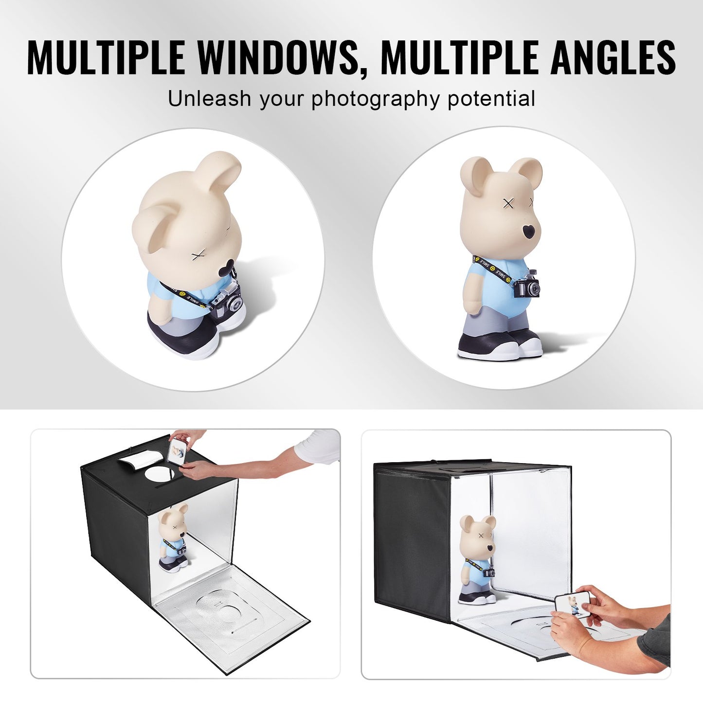 Photo Studio Light Box 3000-5600K Adjustable 3 Color Temperatures, 50.5 x 48.5 x 49.5 cm V952-SYDXNJBH20IN0IEYAV3
