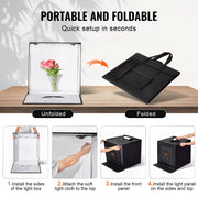 Photo Studio Light Box 3000-5600K Adjustable 3 Color Temperatures, 50.5 x 48.5 x 49.5 cm V952-SYDXNJBH20IN0IEYAV3