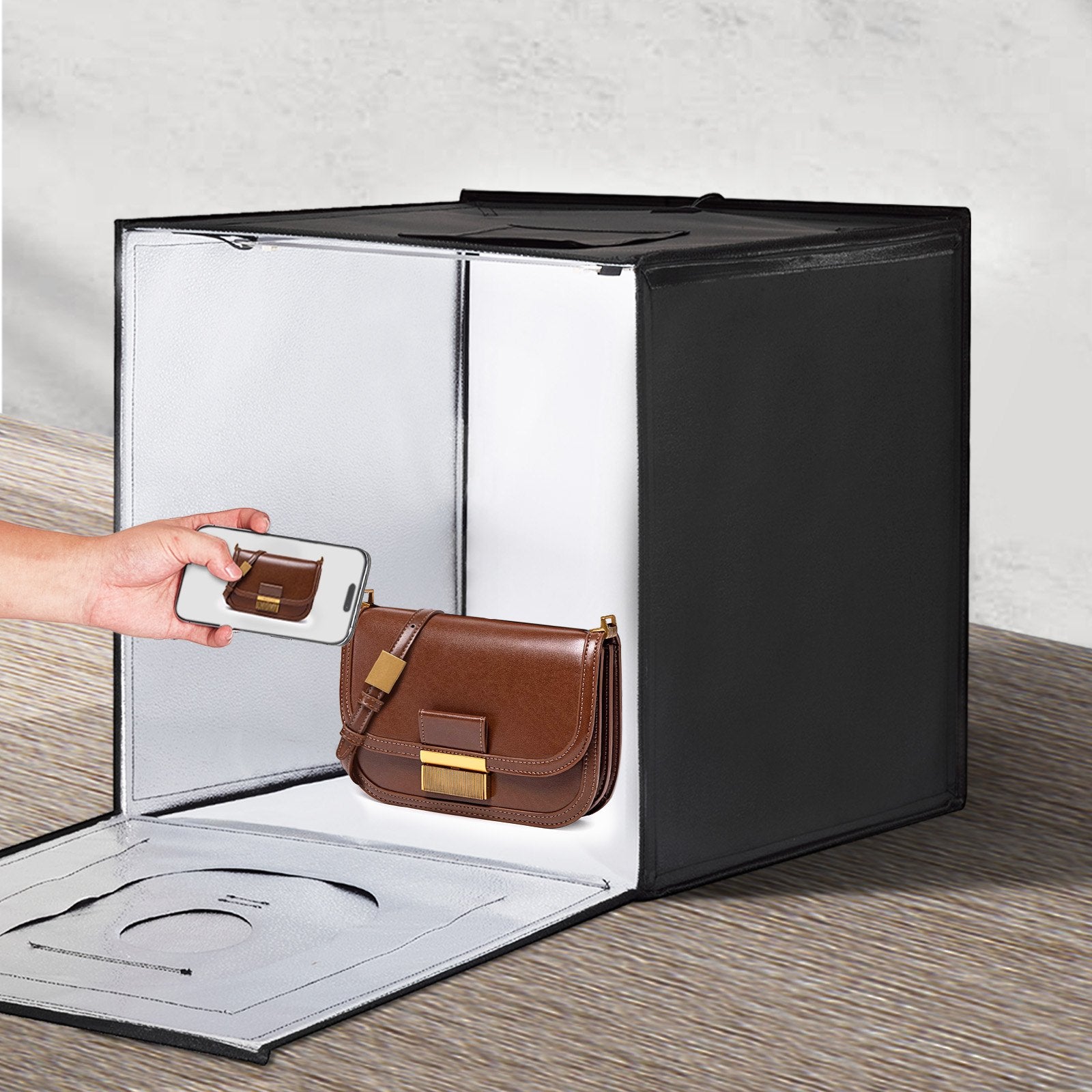 Photo Studio Light Box 3000-5600K Adjustable 3 Color Temperatures, 50.5 x 48.5 x 49.5 cm V952-SYDXNJBH20IN0IEYAV3