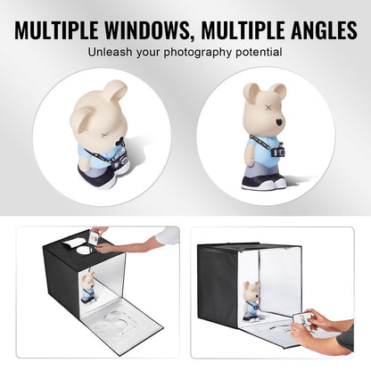 Photo Studio Light Box 3000-5600K Adjustable 3 Color Temperatures, 60 x 59 x 60 cm V952-SYDXNJBH24IN272CMV3
