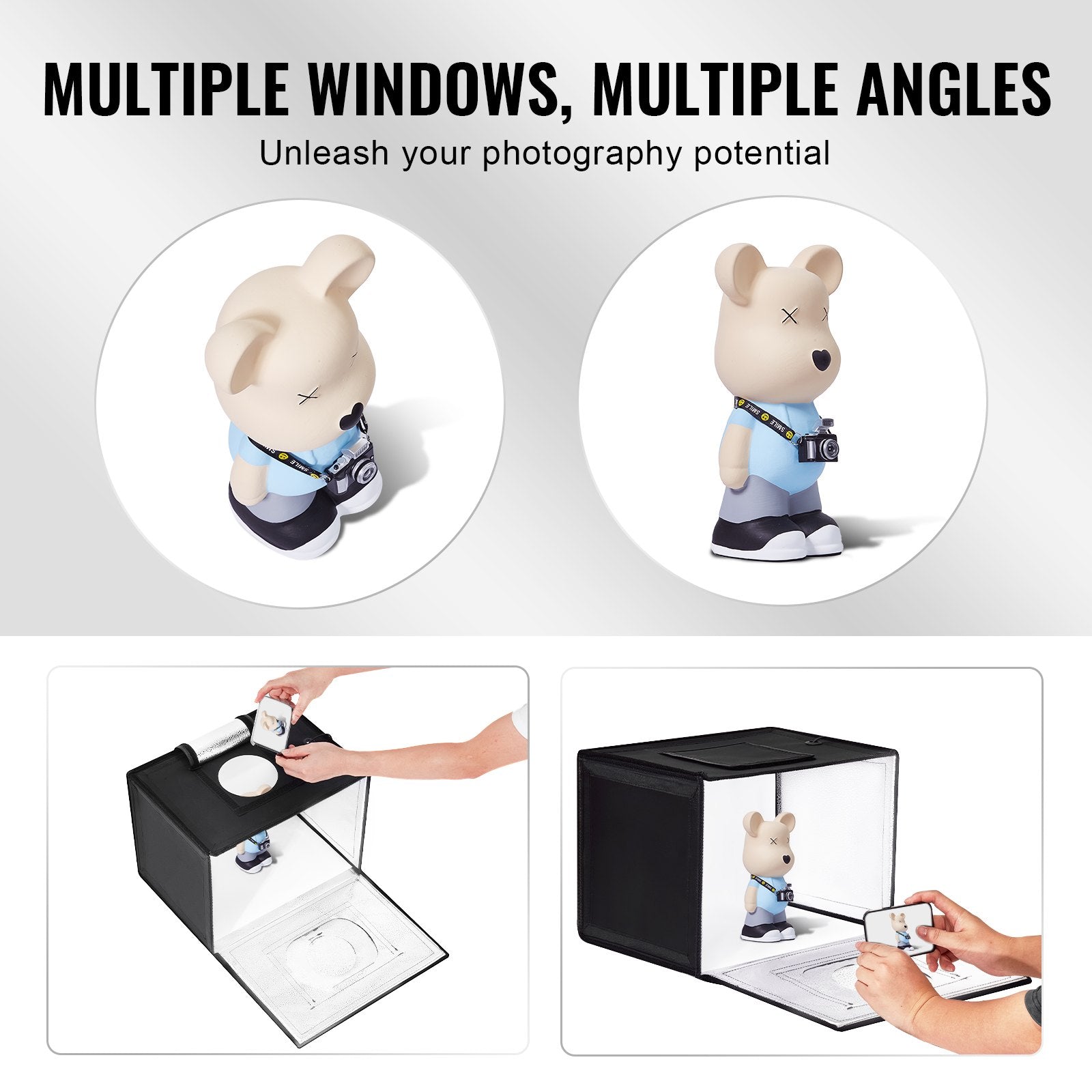 Photo Studio Light Box 3000-5600K Adjustable 3 Color Temperatures,41 x 30 x 30.5cm V952-SYDXNJBH3030P87GWV9