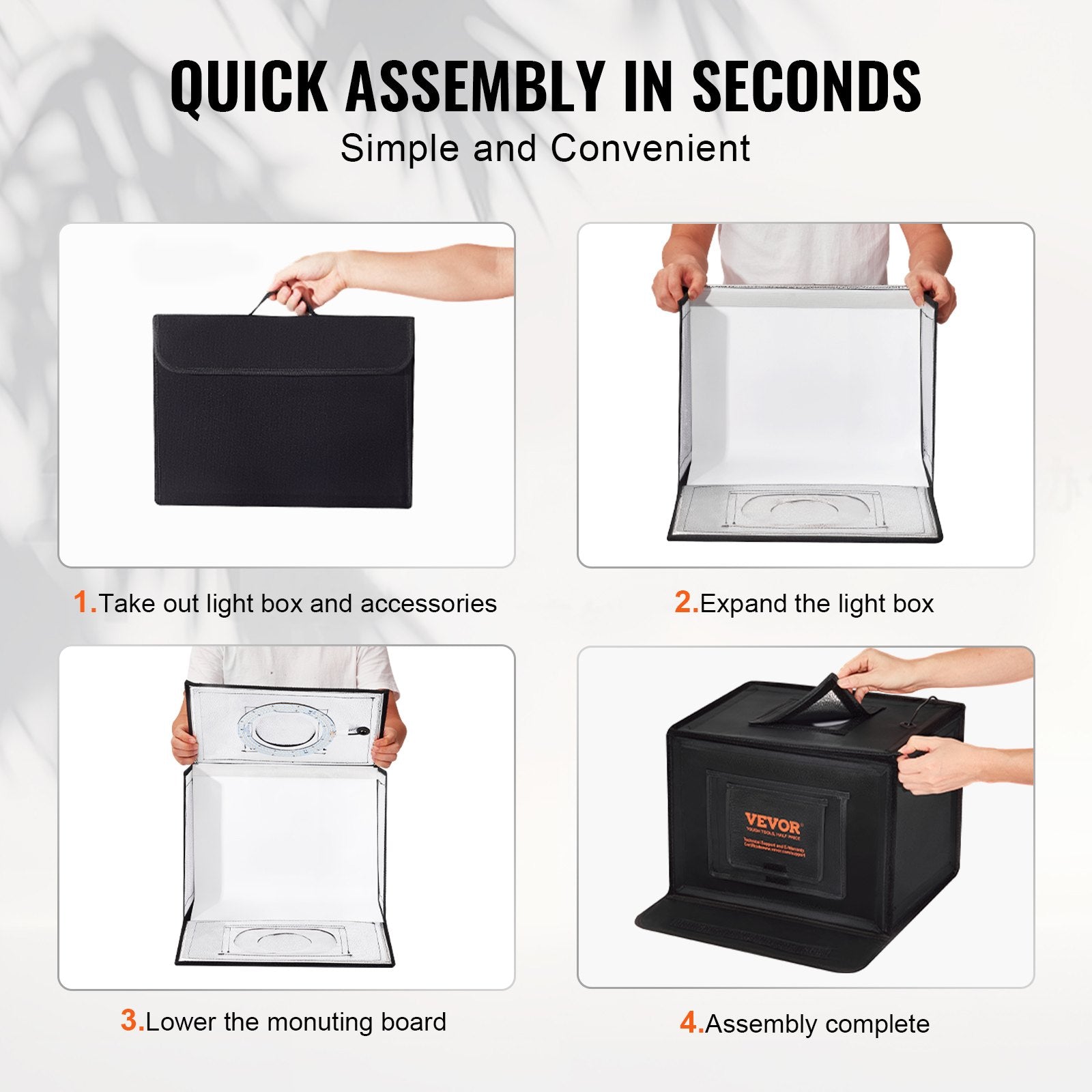 Photo Studio Light Box 3000-5600K Adjustable 3 Color Temperatures,41 x 30 x 30.5cm V952-SYDXNJBH3030P87GWV9