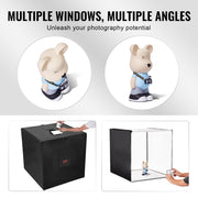 Photo Studio Light Box 5600K with 210 LED Lights Power Adapter, 81.5 x 81.5 x 81.5 cm V952-SYDXNJBH32INLFC4GV3