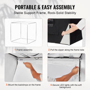 Photo Studio Light Box 5600K with 210 LED Lights Power Adapter, 81.5 x 81.5 x 81.5 cm V952-SYDXNJBH32INLFC4GV3