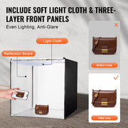 Photo Studio Light Box 5600K with 210 LED Lights Power Adapter,100 x 100 x 100 cm V952-SYDXNJBH39INNNK6JV3