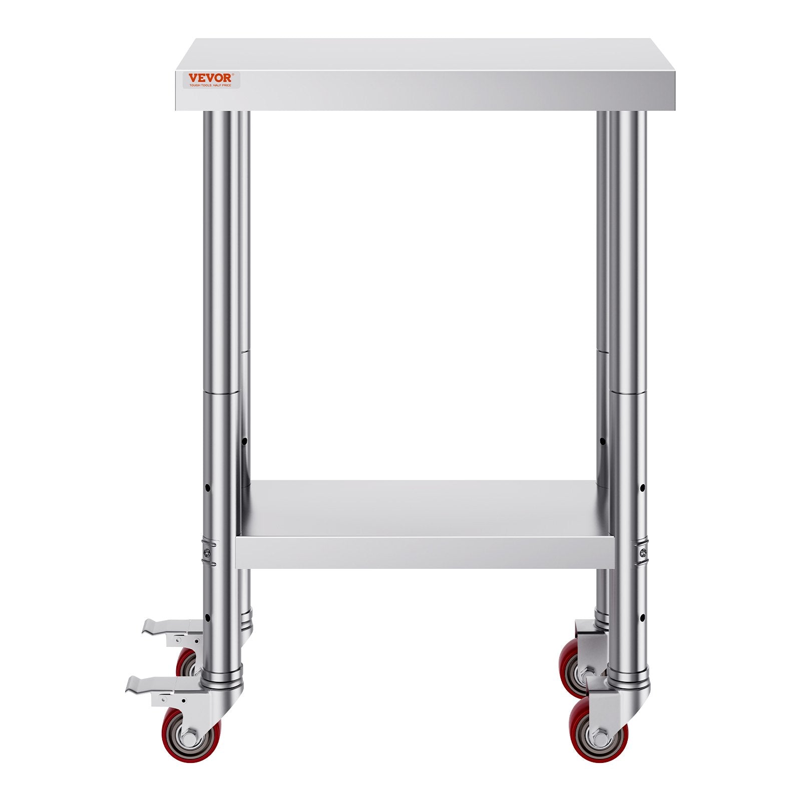 Stainless Steel Work Table with Wheels 24 x 12 x 32 Inch Prep Table with 4 Casters Heavy Duty Work Table for V952-SYGZT12X24INDJL01V0