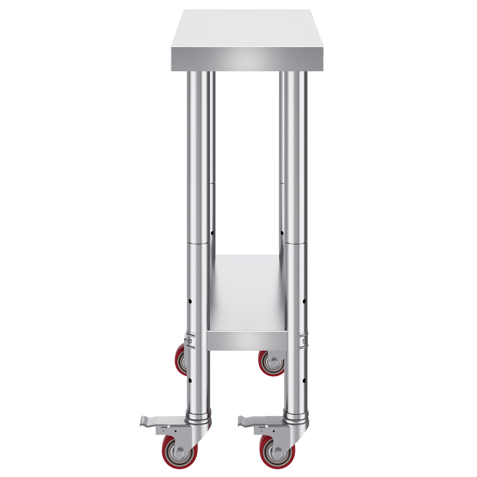 Stainless Steel Work Table with Wheels 24 x 12 x 32 Inch Prep Table with 4 Casters Heavy Duty Work Table for V952-SYGZT12X24INDJL01V0