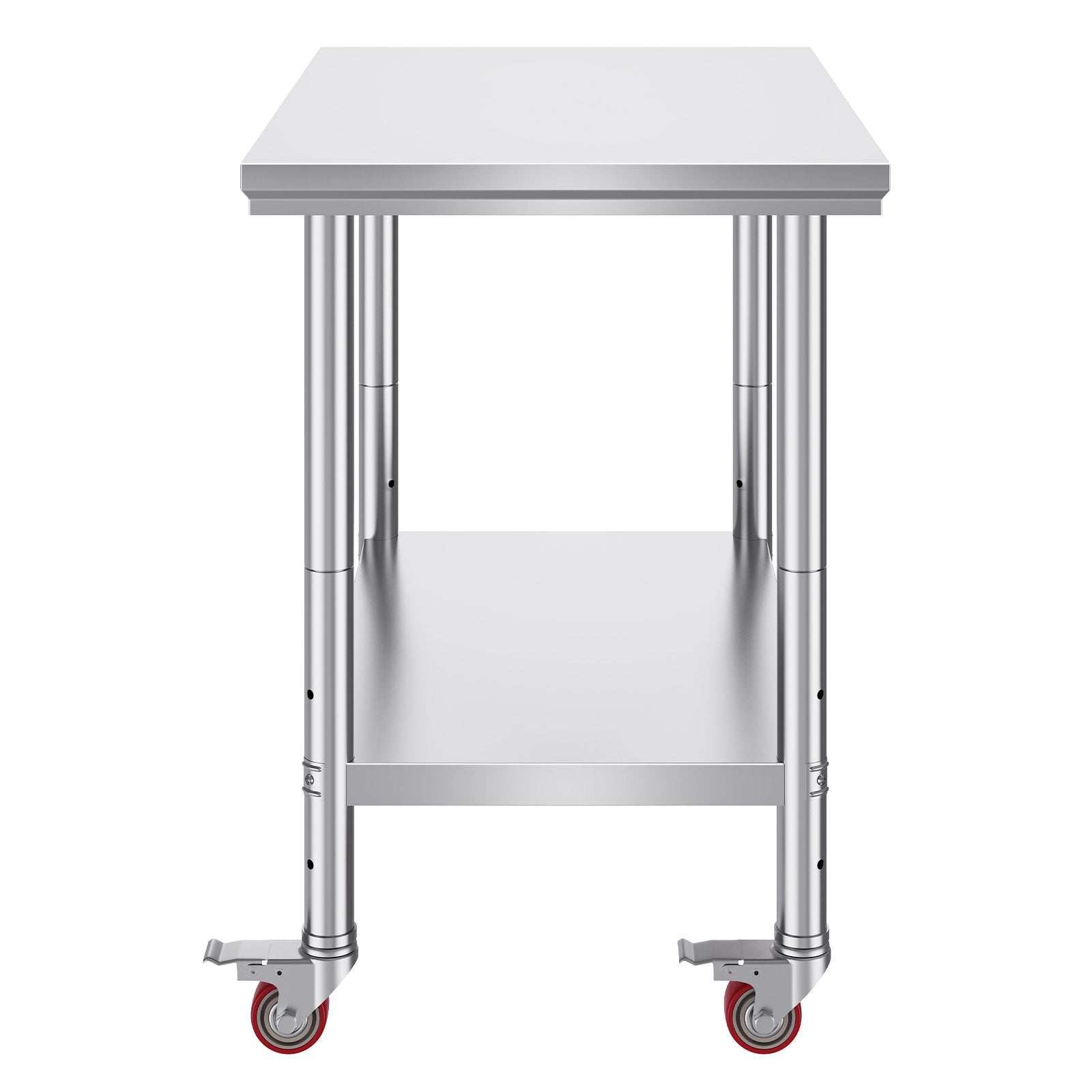 Stainless Steel Work Table 36x24 Inch with 4 Wheels Commercial Food Prep Worktable with Casters Heavy Duty V952-SYGZT36X24INDJL01V0