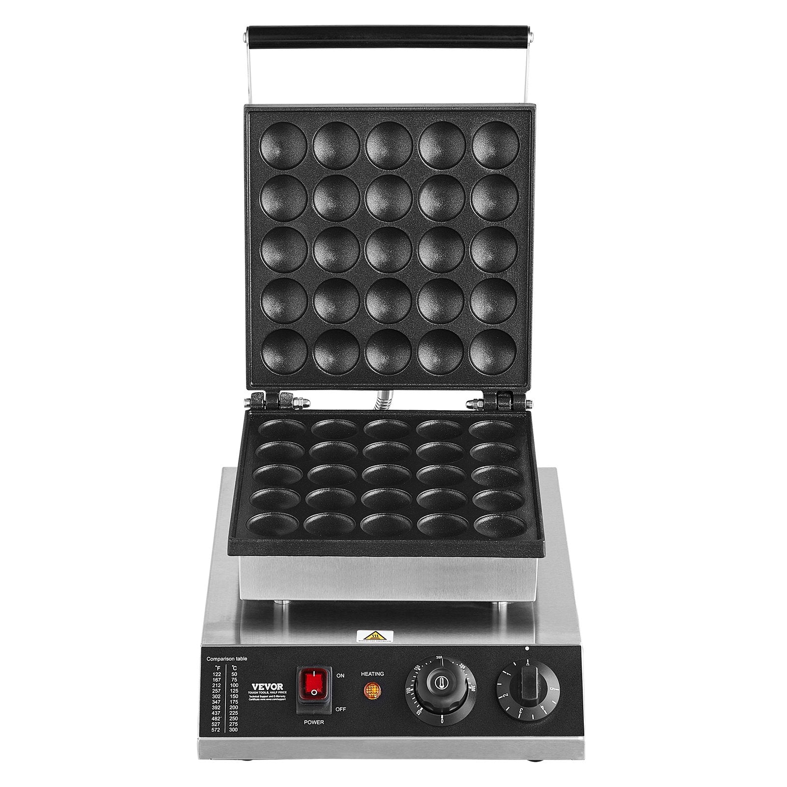 Mini Dutch Pancake Maker, 25PCS 43mm Diameter Dorayaki Baker Machine, 1700W Commercial Electric Poffertjes V952-SYJBJDP25KF07JF6PV3
