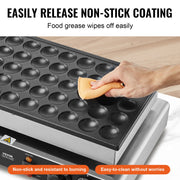 Mini Dutch Pancake Maker, 50PCS 43mm Diameter Dorayaki Baker Machine, 1700W Commercial Electric Poffertjes V952-SYJBJDP50KF0N6CCCV3