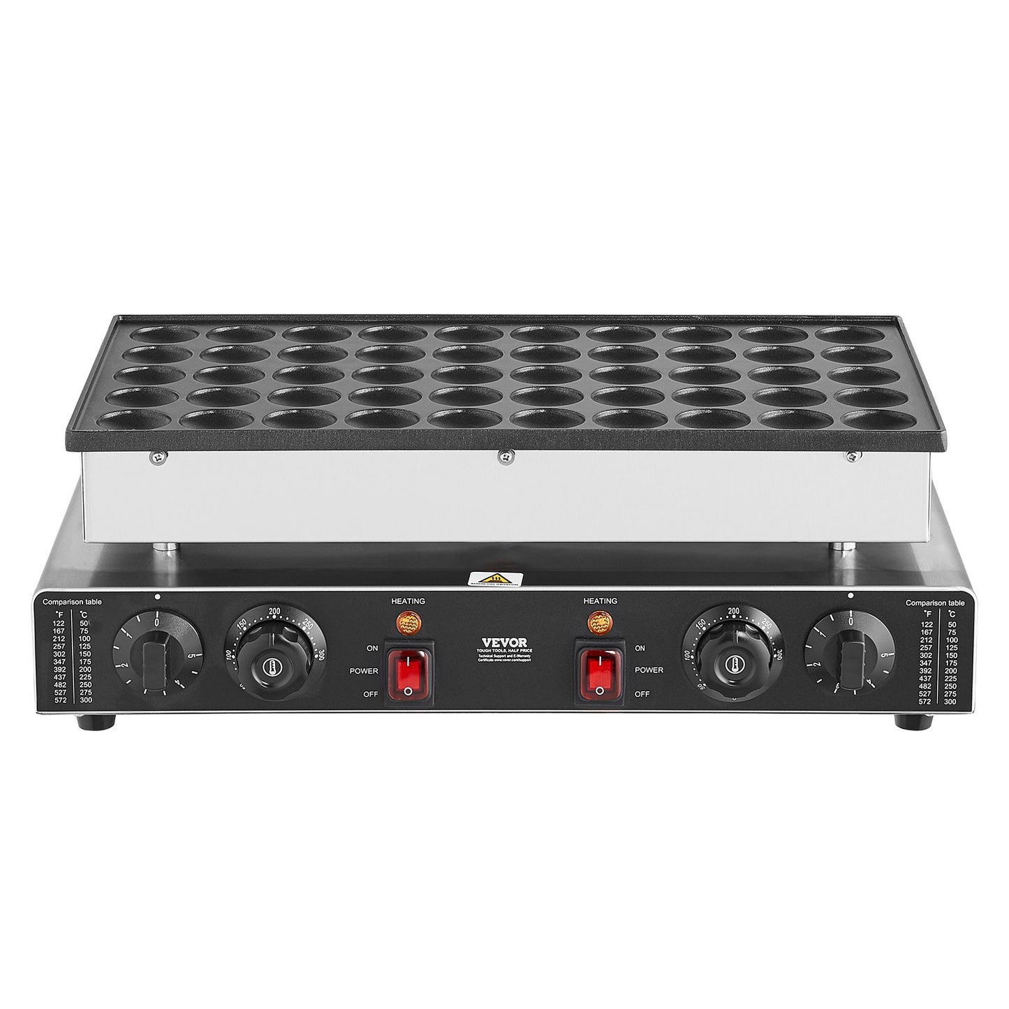 Mini Dutch Pancake Maker, 50PCS 43mm Diameter Dorayaki Baker Machine, 1700W Commercial Electric Poffertjes V952-SYJBJDP50KF0N6CCCV3