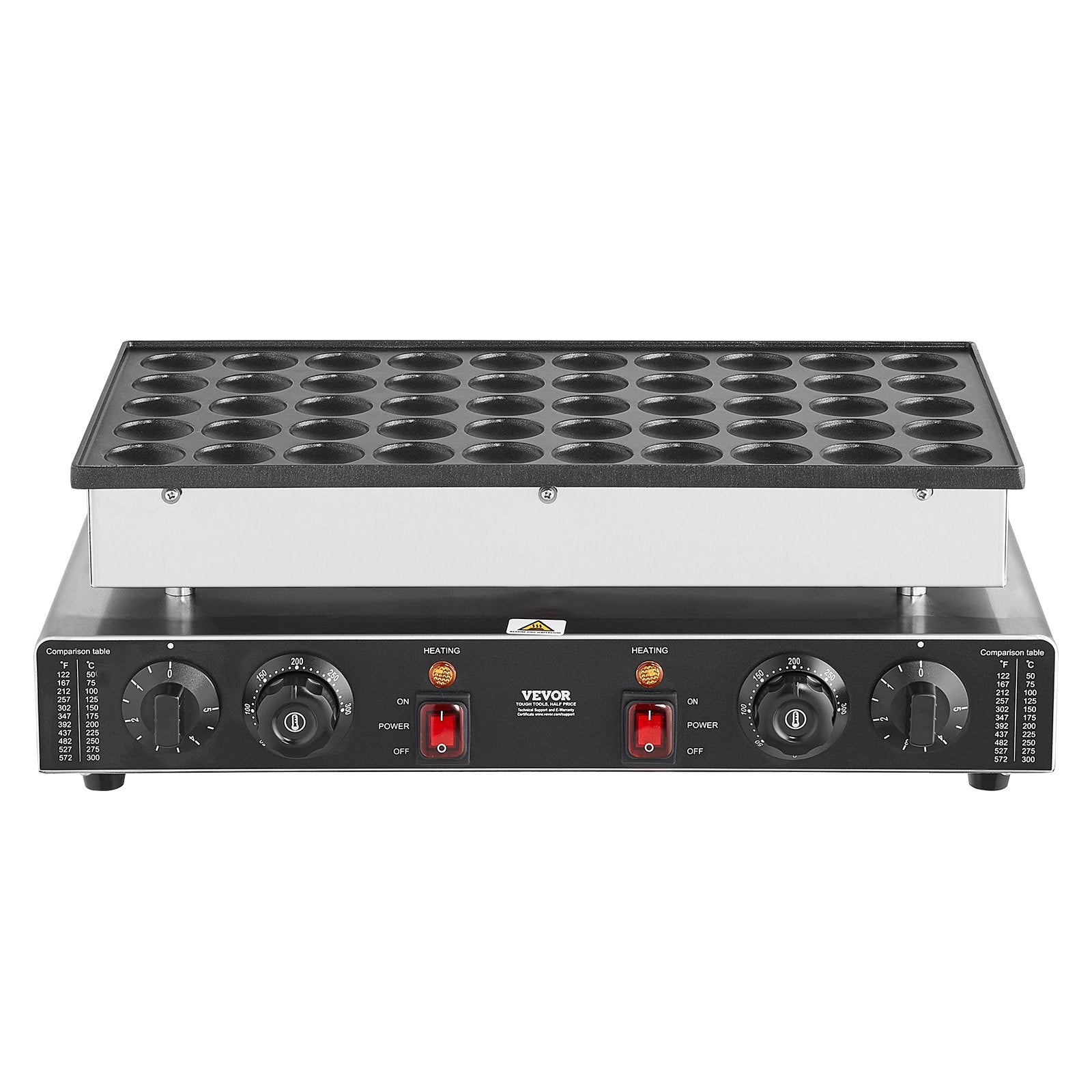 Mini Dutch Pancake Maker, 50PCS 43mm Diameter Dorayaki Baker Machine, 1700W Commercial Electric Poffertjes V952-SYJBJDP50KF0N6CCCV3
