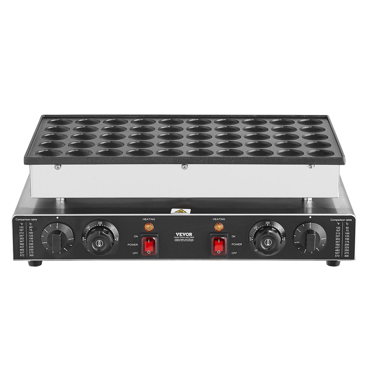 Mini Dutch Pancake Maker, 50PCS 43mm Diameter Dorayaki Baker Machine, 1700W Commercial Electric Poffertjes V952-SYJBJDP50KF0N6CCCV3