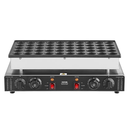 Mini Dutch Pancake Maker, 50PCS 43mm Diameter Dorayaki Baker Machine, 1700W Commercial Electric Poffertjes V952-SYJBJDP50KF0N6CCCV3