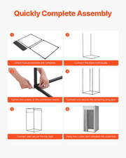 Fitting Room, Dressing Room with Thick Polyester Curtains, Privacy Space with Shading Curtain and a Hook, for V952-SYJFXDLSWHB0ZLMN1001V0