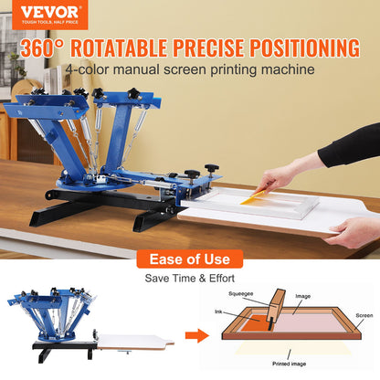 4 Color 1 Station Silk Screening Screenprint Press Screen Printing Machine V952-SYJTTSSYZZ417ZTAWV0