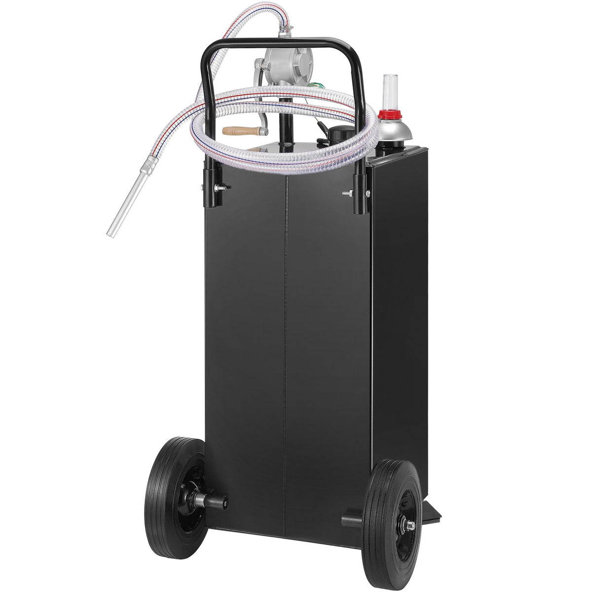 114L Gas Caddy, Fuel Storage Tank with Wheels, Portable Fuel Caddy with Manuel Transfer Pump, Gasoline Diesel V952-SYJYCBXGGJ2307OLTV0