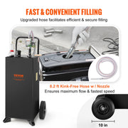 114L Gas Caddy, Fuel Storage Tank with Wheels, Portable Fuel Caddy with Manuel Transfer Pump, Gasoline Diesel V952-SYJYCBXGGJ2307OLTV0