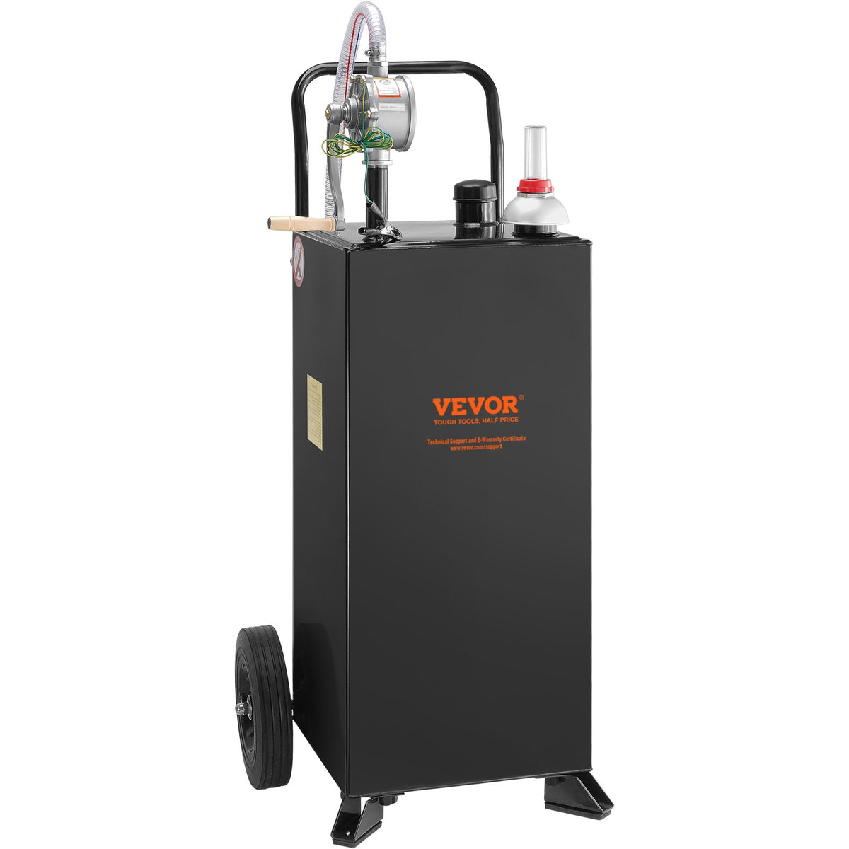 114L Gas Caddy, Fuel Storage Tank with Wheels, Portable Fuel Caddy with Manuel Transfer Pump, Gasoline Diesel V952-SYJYCBXGGJ2307OLTV0