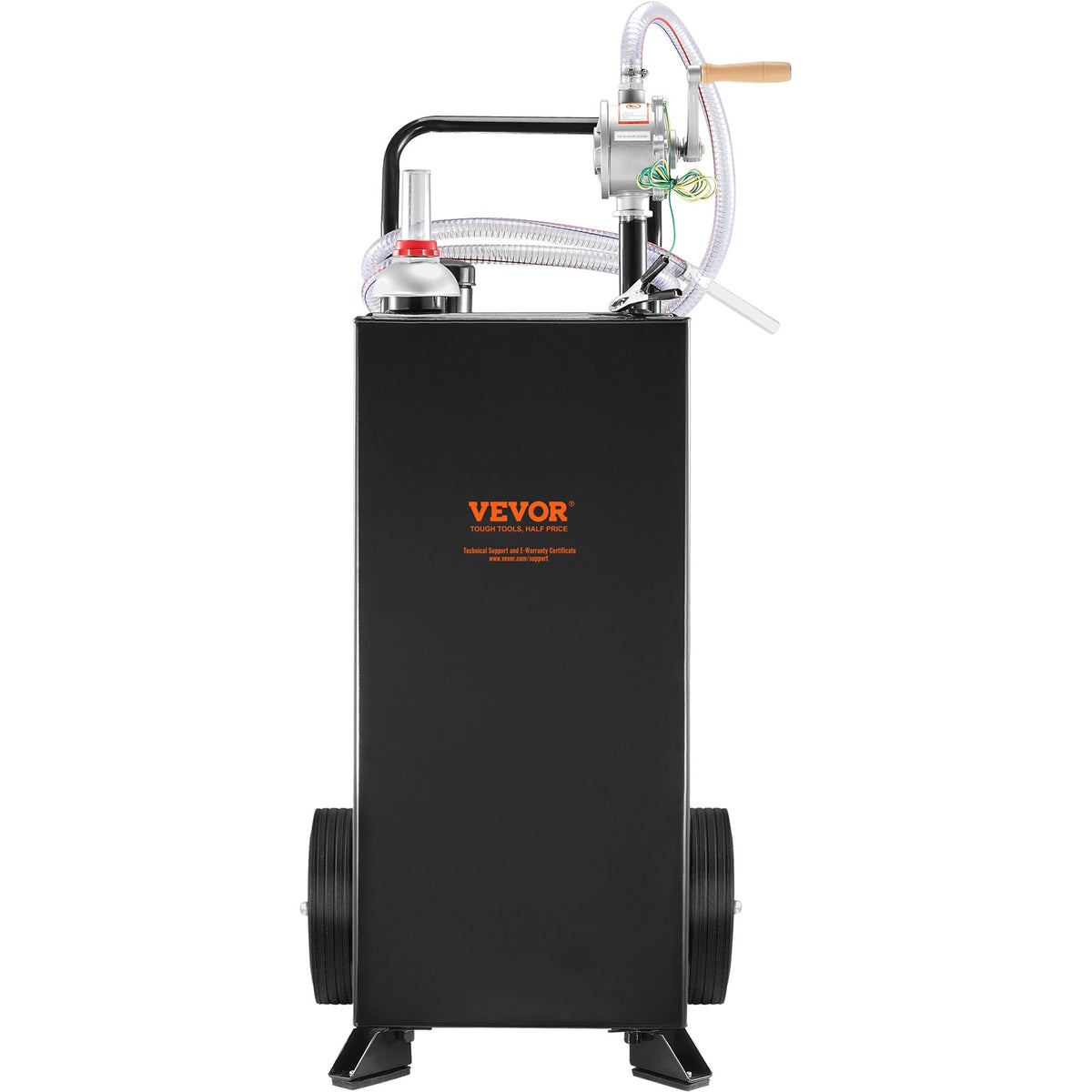 114L Gas Caddy, Fuel Storage Tank with Wheels, Portable Fuel Caddy with Manuel Transfer Pump, Gasoline Diesel V952-SYJYCBXGGJ2307OLTV0