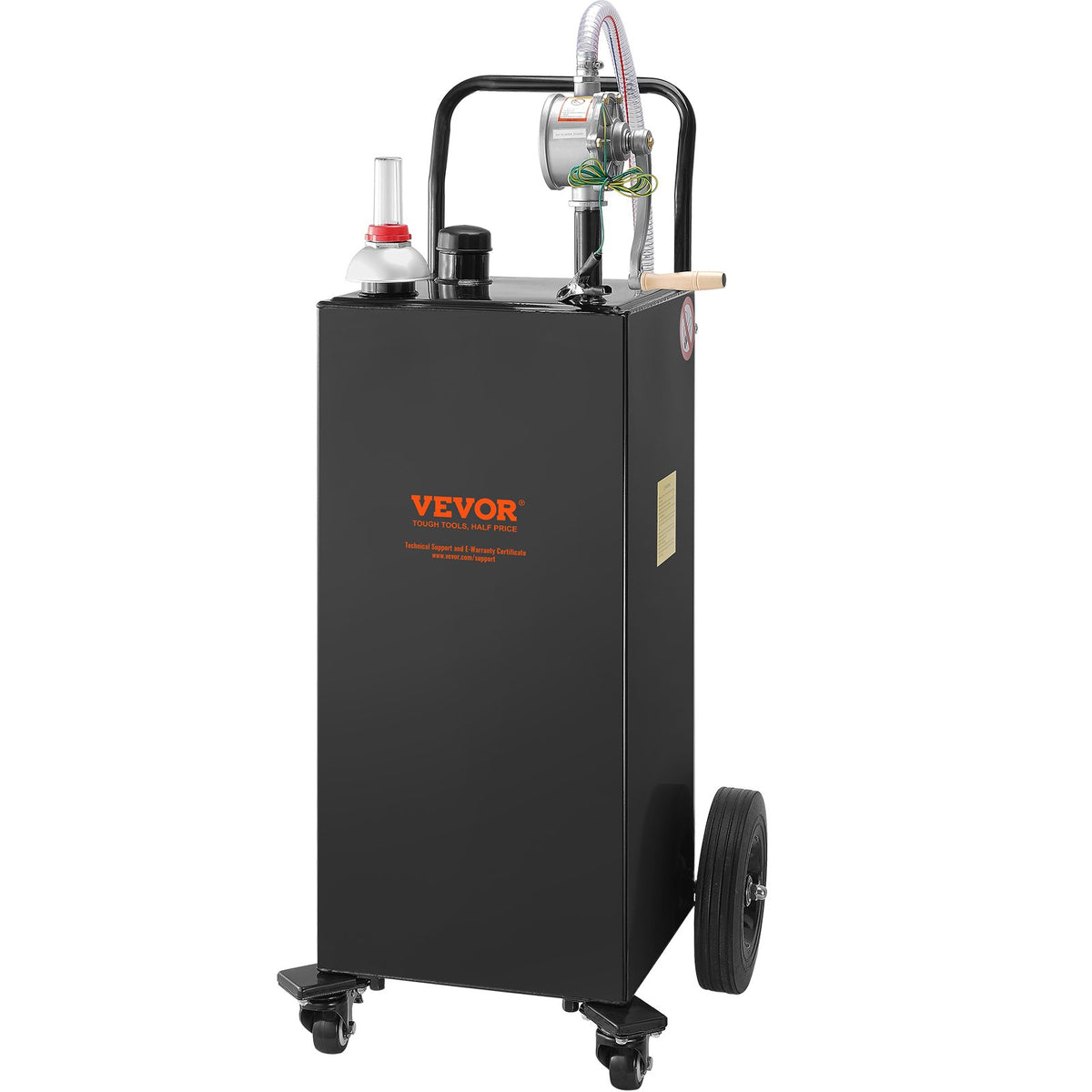 Fuel Caddy Fuel Storage Tank 114L Volume 4 Wheels with Manuel Pump Black V952-SYJYCBXGGJ430U2HZV0