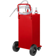 114L Fuel Caddy, Gas Storage Tank & 4 Wheels, with Manuel Transfer Pump, Gasoline Diesel Fuel Container for V952-SYJYCHSGJL43081RPV0