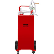 114L Fuel Caddy, Gas Storage Tank & 4 Wheels, with Manuel Transfer Pump, Gasoline Diesel Fuel Container for V952-SYJYCHSGJL43081RPV0