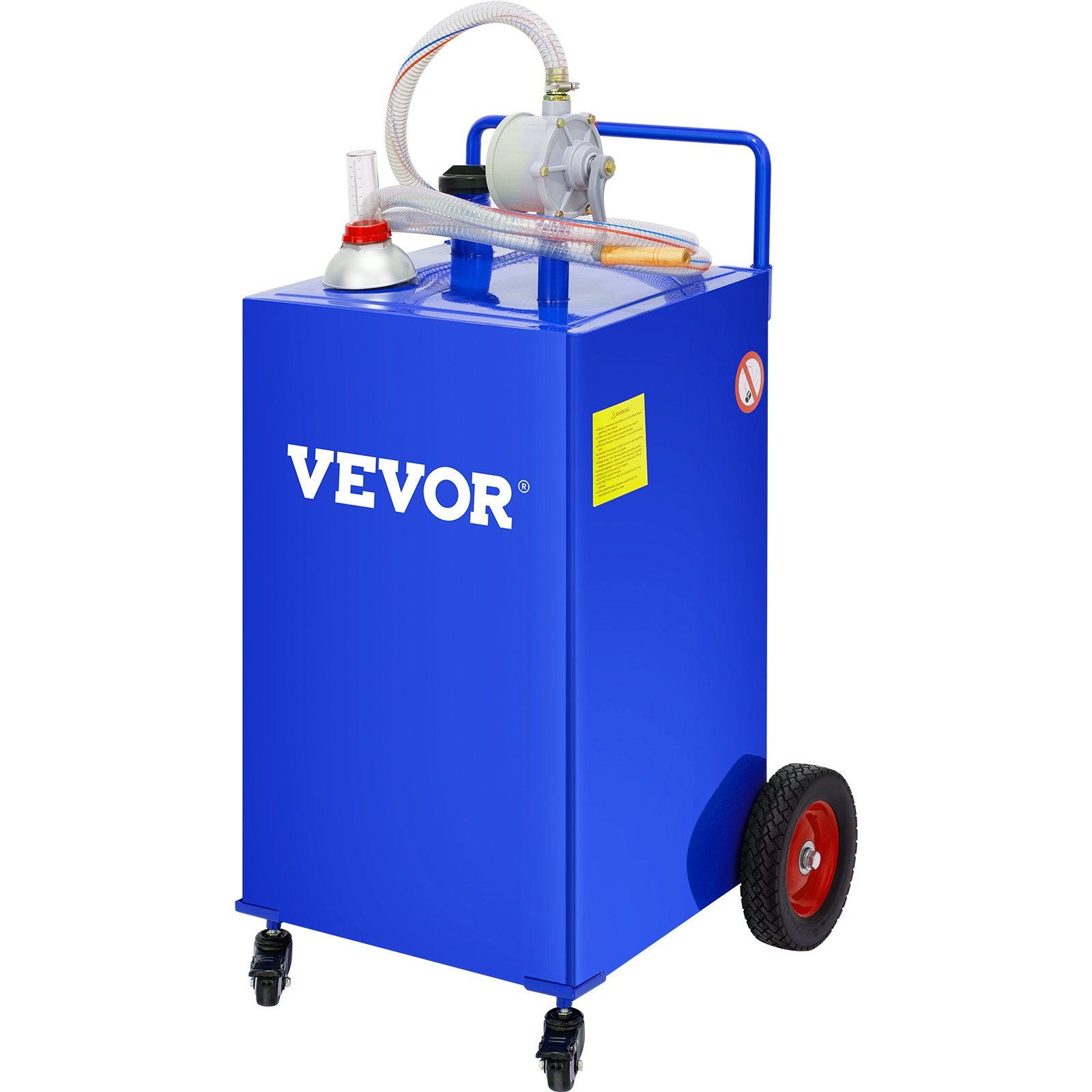 114L Fuel Caddy, Gas Storage Tank & 4 Wheels, with Manuel Transfer Pump, Gasoline Diesel Fuel Container for V952-SYJYCLSGJL4303U9BV0