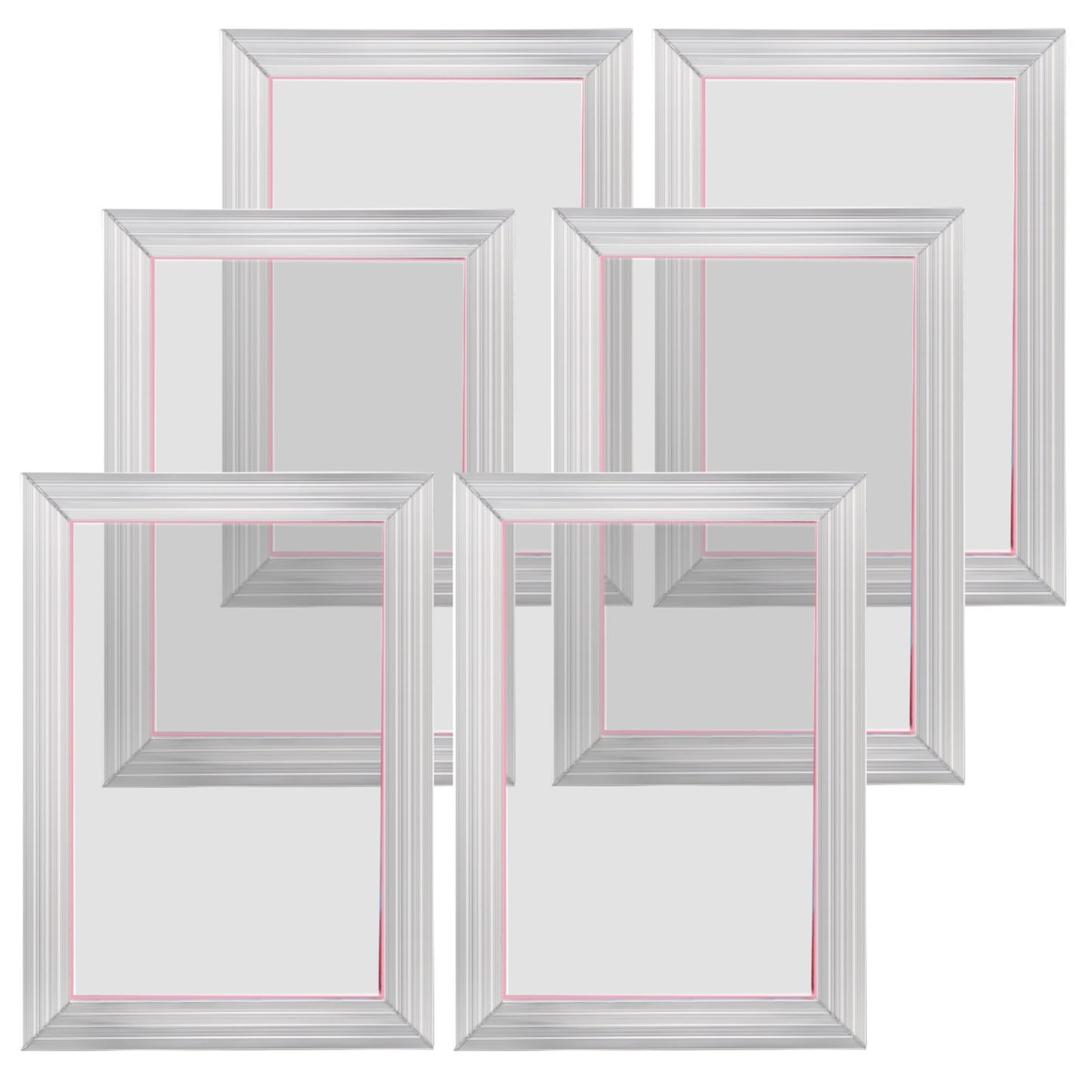 Screen Printing Kit, 6 Pieces Aluminum Silk Screen Printing Frames, 25.4 x 35.6 cm Silk Screen Printing Frame V952-SYKJD61101014X54UV0