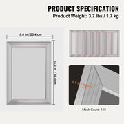 Screen Printing Kit, 6 Pieces Aluminum Silk Screen Printing Frames, 25.4 x 35.6 cm Silk Screen Printing Frame V952-SYKJD61101014X54UV0