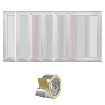 Screen Printing Kit, 6 Pieces Aluminum Silk Screen Printing Frames, 25.4 x 35.6 cm Silk Screen Printing Frame V952-SYKJD61561014ONC9V0