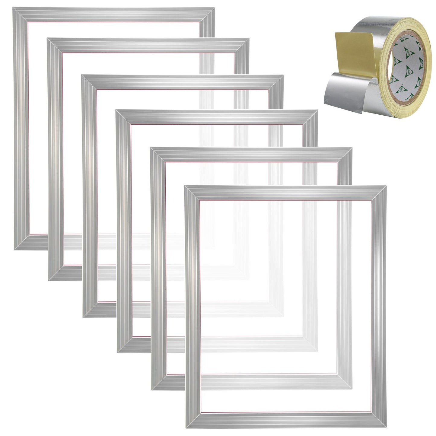 Screen Printing Kit, 6 Pieces Aluminum Silk Screen Printing Frames, 18x20inch Silk Screen Printing Frame with V952-SYKJD61601820YSYRV0