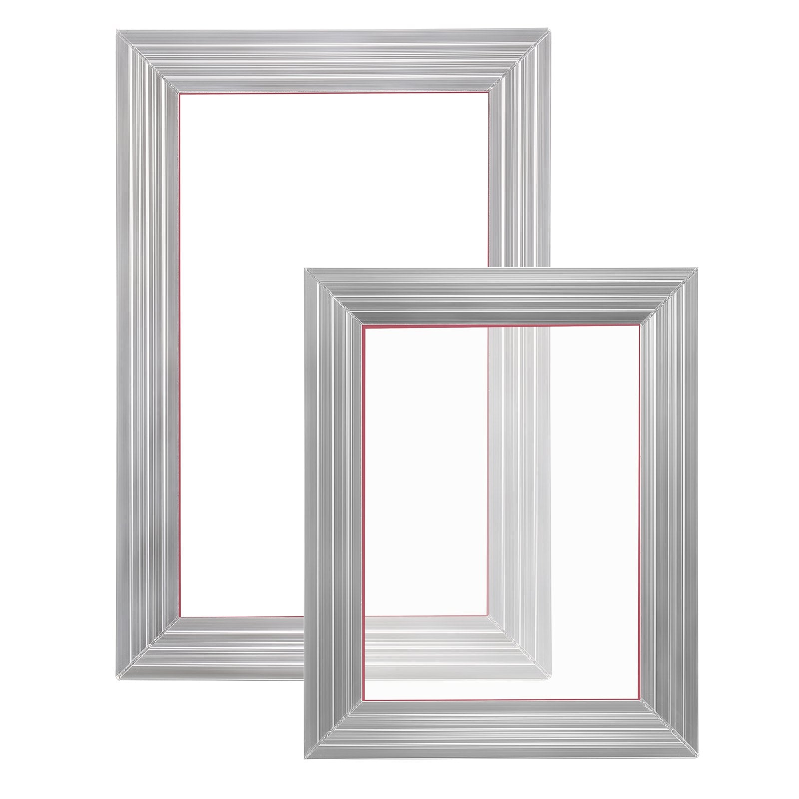 Screen Printing Kit, 2 Pieces Aluminum Silk Screen Printing Frames20.3 x 25.4/25.4 x 35.6cm 110 Count Mesh, 2 V952-SYKJZHCCG21109HX0V0