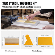 Screen Printing Kit, 3 Pieces Aluminum Silk Screen Printing Frames 25x36/20x30/15x25 cm 110 Count Mesh, 5 V952-SYKJZHCCG3110ZNMRV0