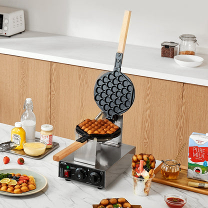 Commercial Bubble Waffle Maker, 1400W Egg Pancake Baker Machine, Non-Stick Stainless Steel Egg Bubble Puff, V952-SYQPHFBJDP1PGYHUZV3