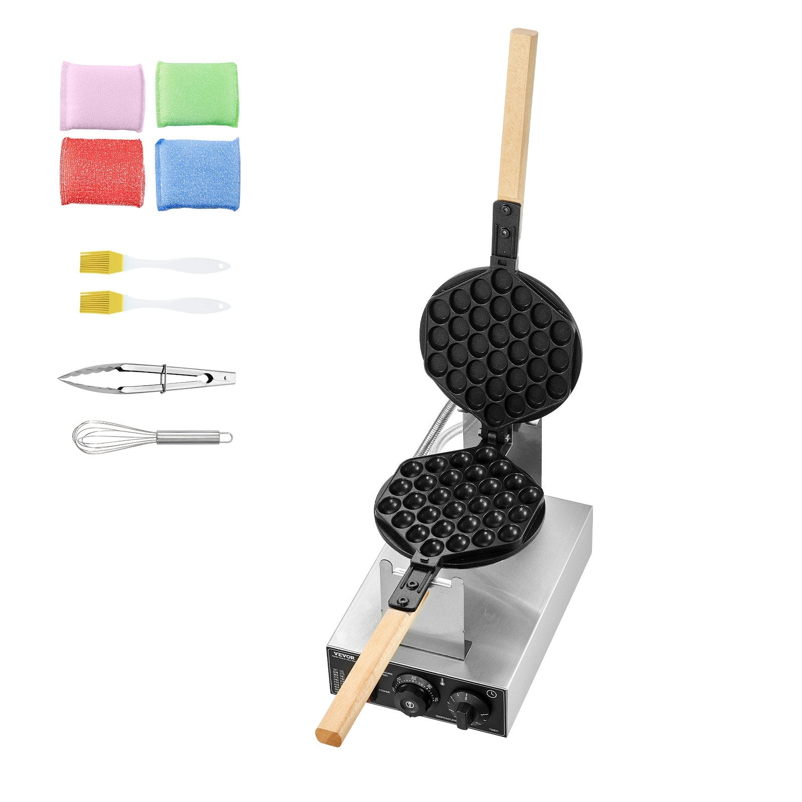 Commercial Bubble Waffle Maker, 1400W Egg Pancake Baker Machine, Non-Stick Stainless Steel Egg Bubble Puff, V952-SYQPHFBJDP1PGYHUZV3
