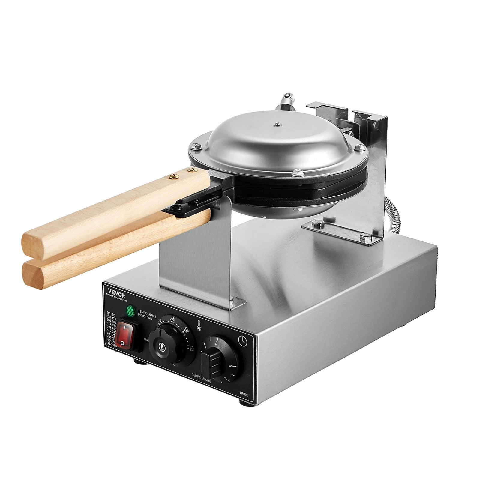 Commercial Bubble Waffle Maker, 1400W Egg Pancake Baker Machine, Non-Stick Stainless Steel Egg Bubble Puff, V952-SYQPHFBJDP1PGYHUZV3
