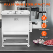 Manual Meat Mixer, 60L Fixed Tank Meat Processing Equipment(Mixing Max 60LBS for Meat), Stainless Steel Meat V952-SYRLJBJBKQXK8RH6N001V0