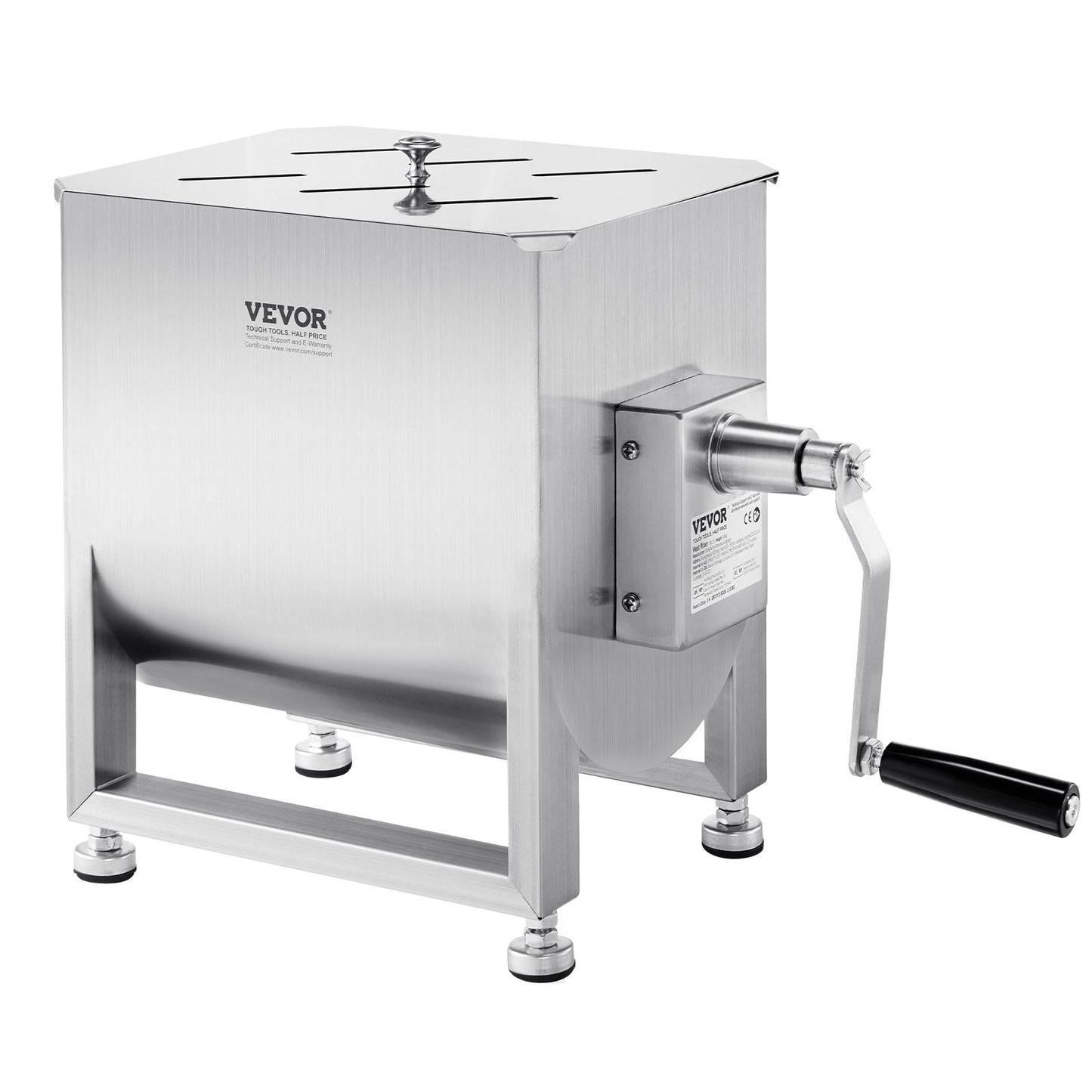 Manual Meat Mixer, 60L Fixed Tank Meat Processing Equipment(Mixing Max 60LBS for Meat), Stainless Steel Meat V952-SYRLJBJBKQXK8RH6N001V0