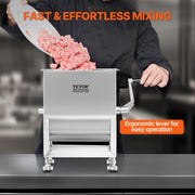 Manual Meat Mixer, 15L Fixed Tank Meat Processing Equipment(Mixing Maximum 15LBS for Meat), Stainless Steel V952-SYRLJBJBKQXKG26A7001V0