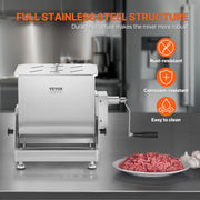 Manual Meat Mixer, 30L Tilt Tank Meat Processing Equipment(Mixing Max 30LBS for Meat), Stainless Steel Meat V952-SYRLJBJKQXK2VX73T001V0