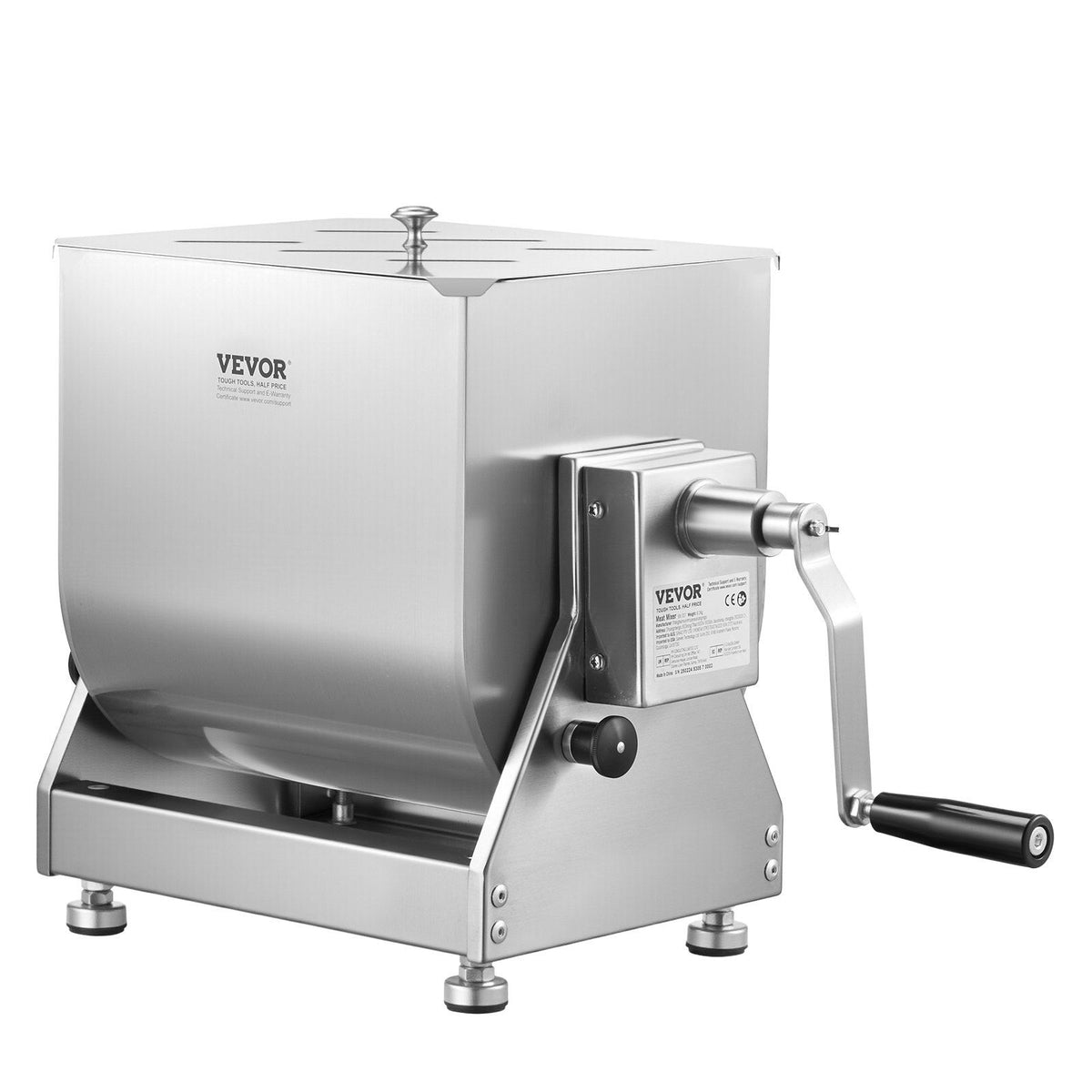 Manual Meat Mixer, 30L Tilt Tank Meat Processing Equipment(Mixing Max 30LBS for Meat), Stainless Steel Meat V952-SYRLJBJKQXK2VX73T001V0