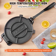 Tortilla Press, 8 Inch Tortilla and Roti Maker, Cast Iron Heavy Duty Tortilladora Press, Pre-Seasoned V952-SYSBBY8YCZT0DX21YV0