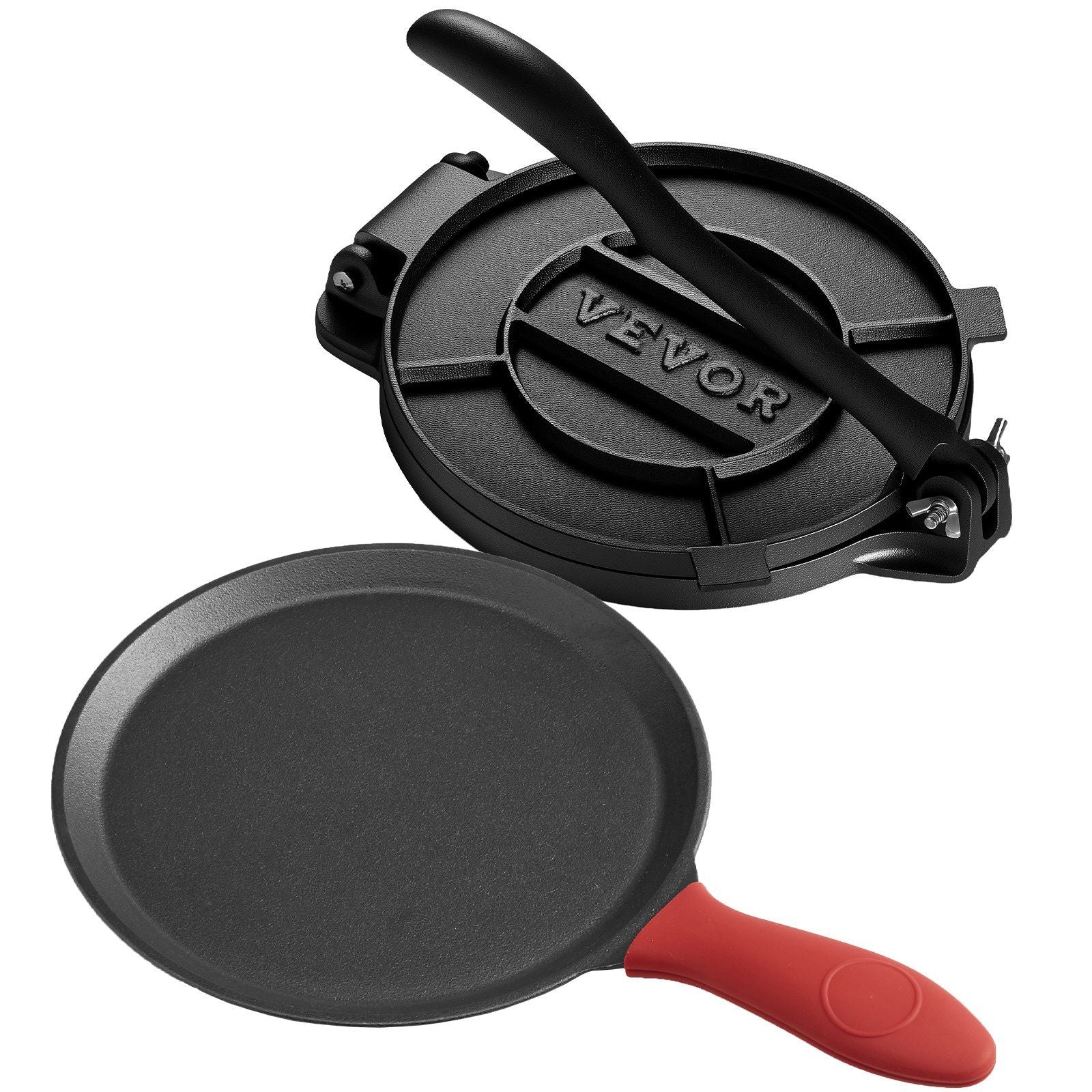 Tortilla Press, 250mm Cast Iron Tortilla and Roti Maker, Heavy Duty Tortilladora Press, Pataconera Makers V952-SYSBBYZTSD10PCND5001V0