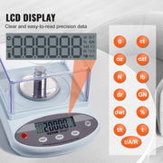 Analytical Balance Lab Scale 500g x 0.001g 13 Units with Windshield LCD V952-SYSCHTP0001GFGCEAV3